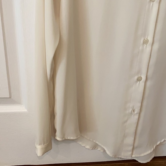 Veronica M Blouse Chiffon Cream sz Small - Picture 3 of 6